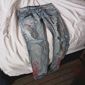 Amiri Bandana Flame Jeans